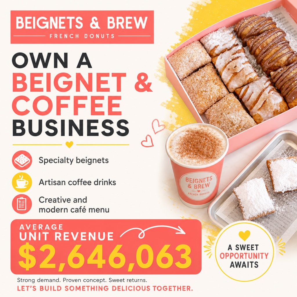 Beignets & Brew ad creative