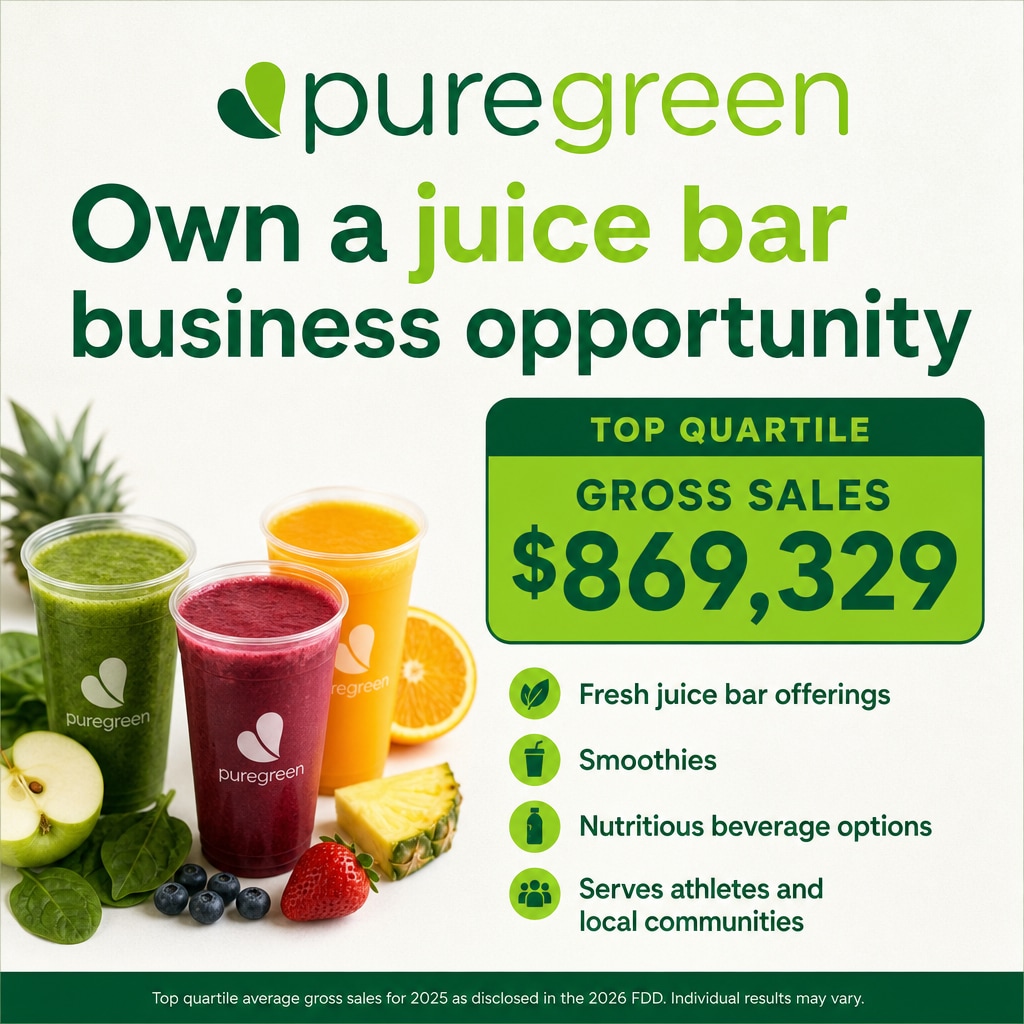 Pure Green Juice and Smoothies ad creative