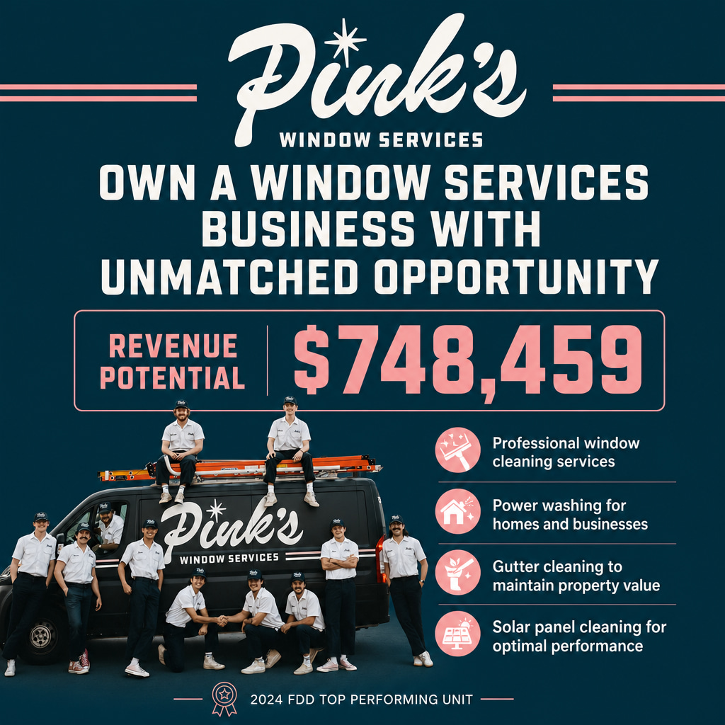 Pink's Window Services ad creative