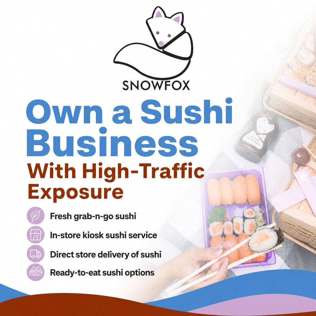 SnowFox Sushi ad creative