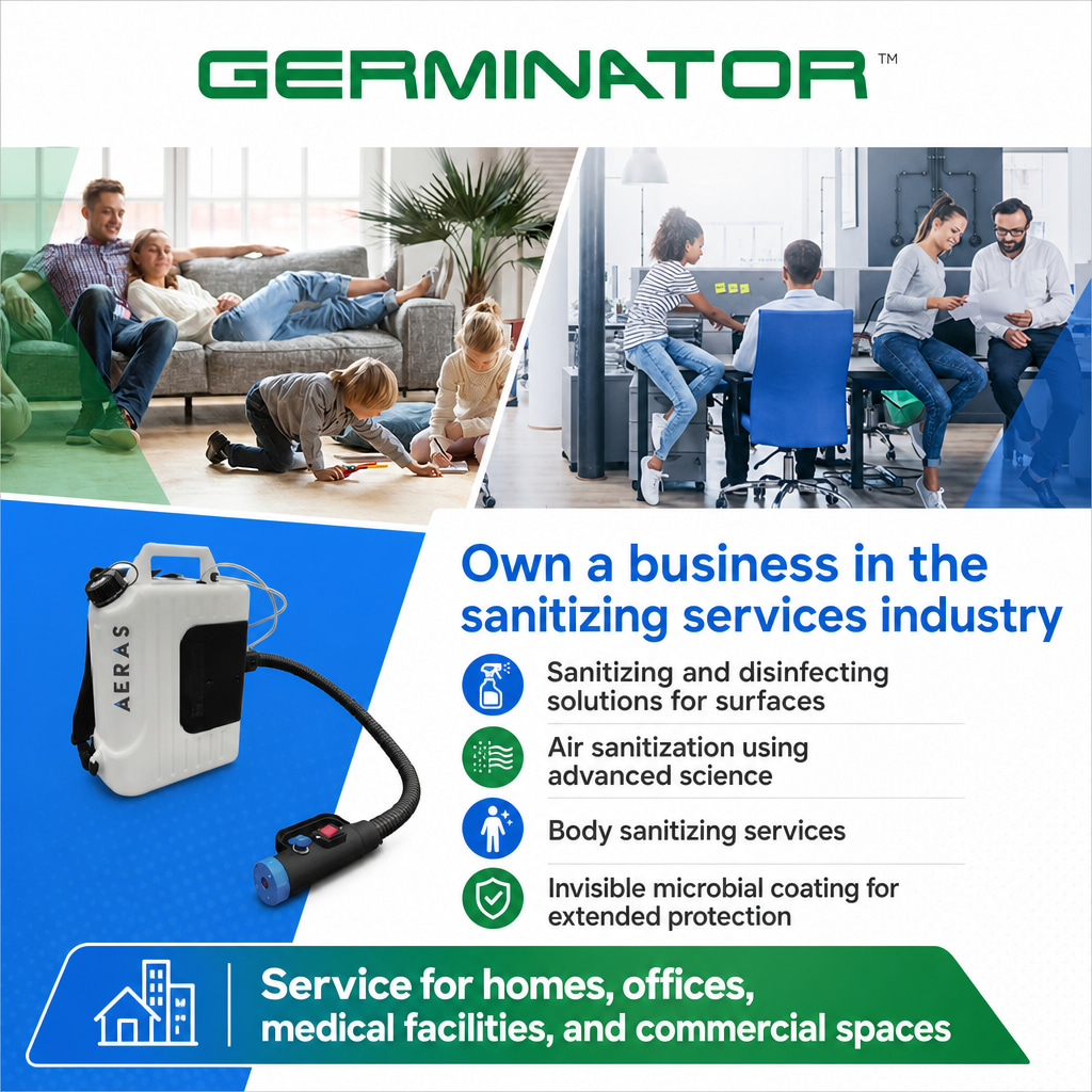 Germinator Mobile Sanitizing ad creative