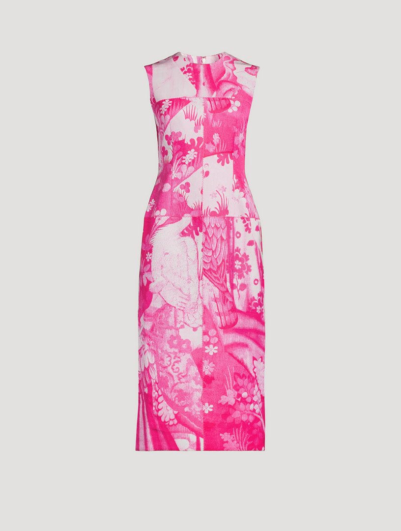 ERDEM - Faille Midi Dress In Tapestry Print