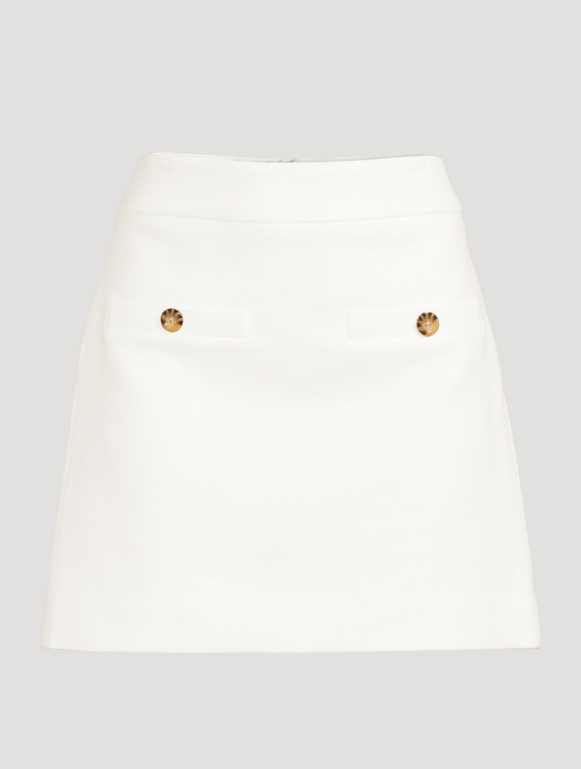 VERONICA BEARD - Emar Stretch-Cotton Mini Skirt