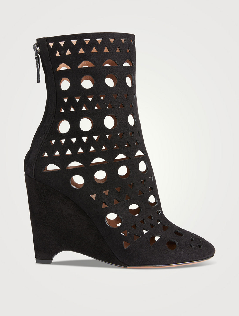 ALAÏA - Vienne Suede Wedge Boots