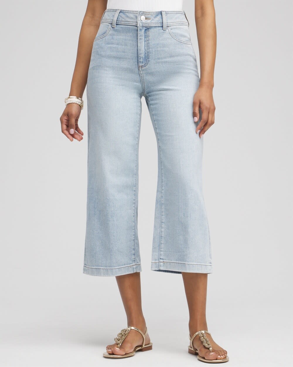 Chicos - Wide Leg Cropped Trouser Jeans