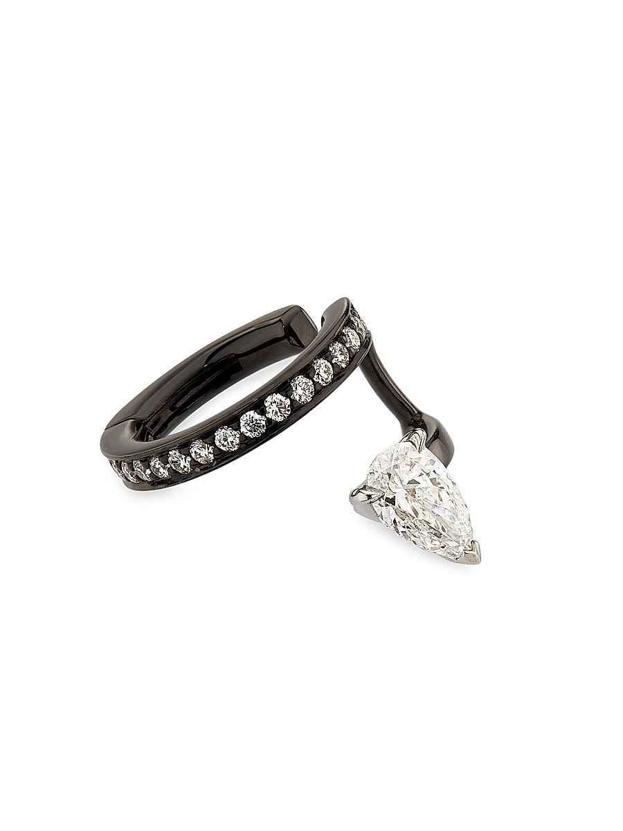 Repossi - Serti Sur Vide 18K Black Gold & 0.37 TCW Diamond Ear Cuff