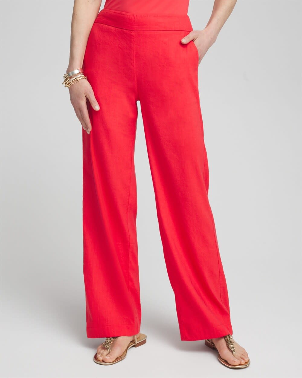 Chicos - Wide Leg Linen Pants