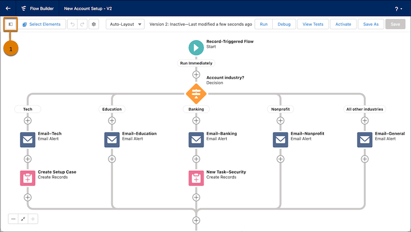 Tollbox Visibility in Salesforce Flow