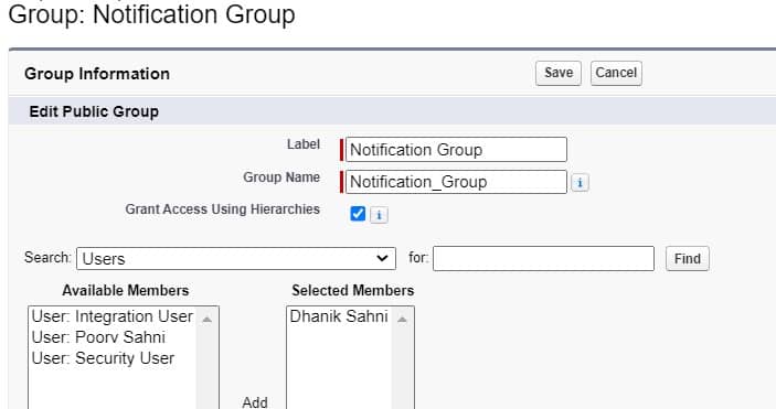 Public Group - SalesforceCodex