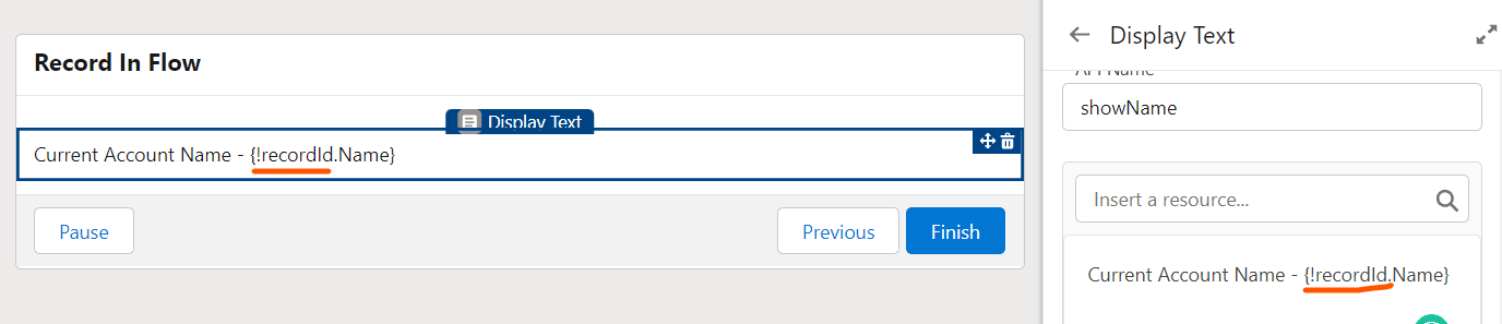 Display Text n Salesforce Flow - SalesforceCodex