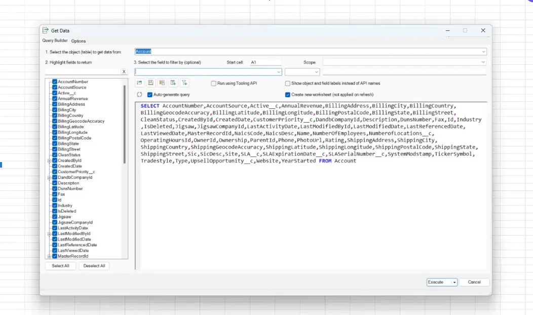 Excel Data Source for Salesforce | Salesforce to Excel Connector
