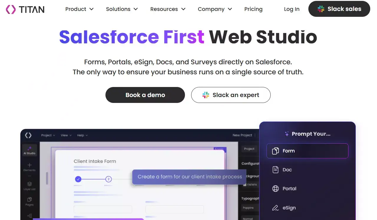 Titan: Salesforce First Web Studio | Salesforce AppExchange
