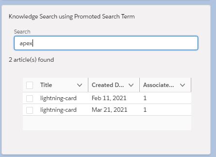 Custom LWC Search Component for Knowledge