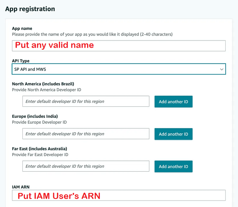 Amazon Application Creation - SalesforceCodex
