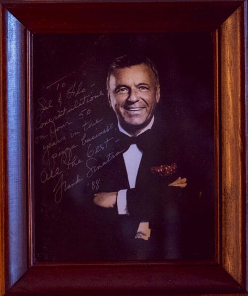 framed photo of Frank Sinatra 
