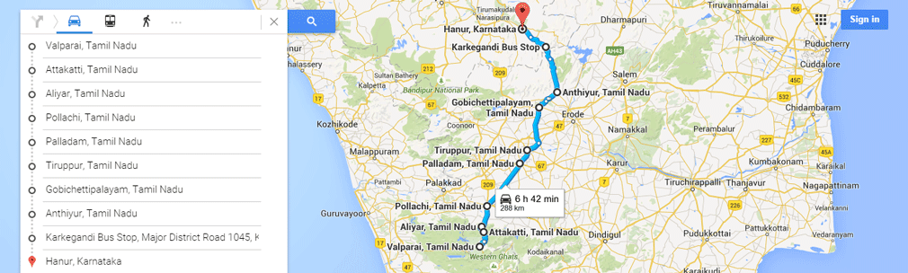 Valparai-to-Hanur