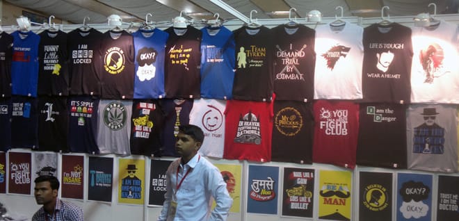 Bangalore_Comic-Con_2014_Stall_T-shirts