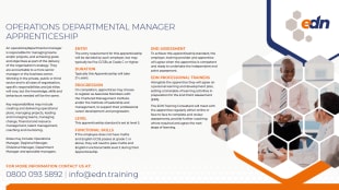 Operations or Department Manager fact sheet