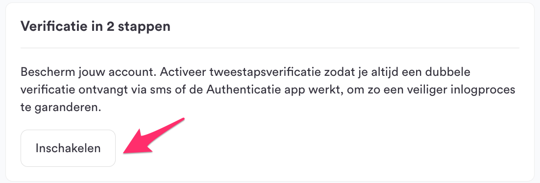 Verificatie in 2 stappen