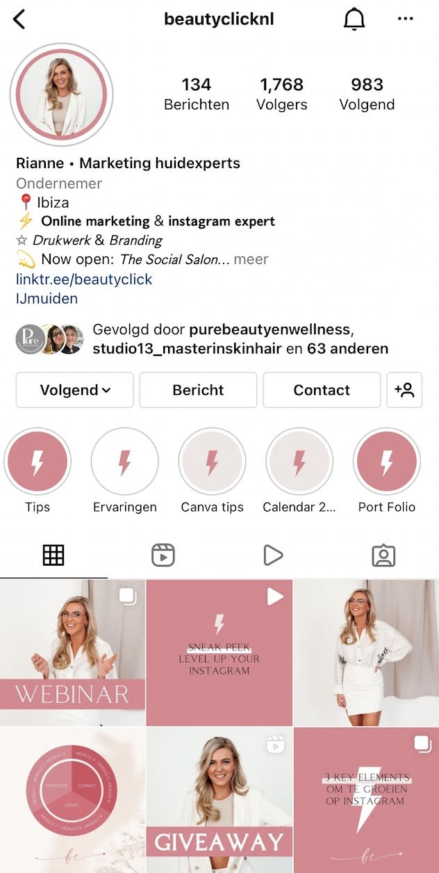 Instagram voorbeeld