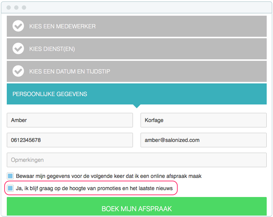 toestemming opt-in nieuwsbrief