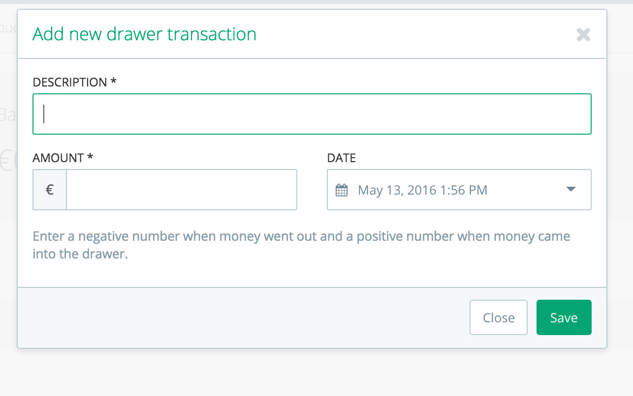 keeping track of the drawer s cash