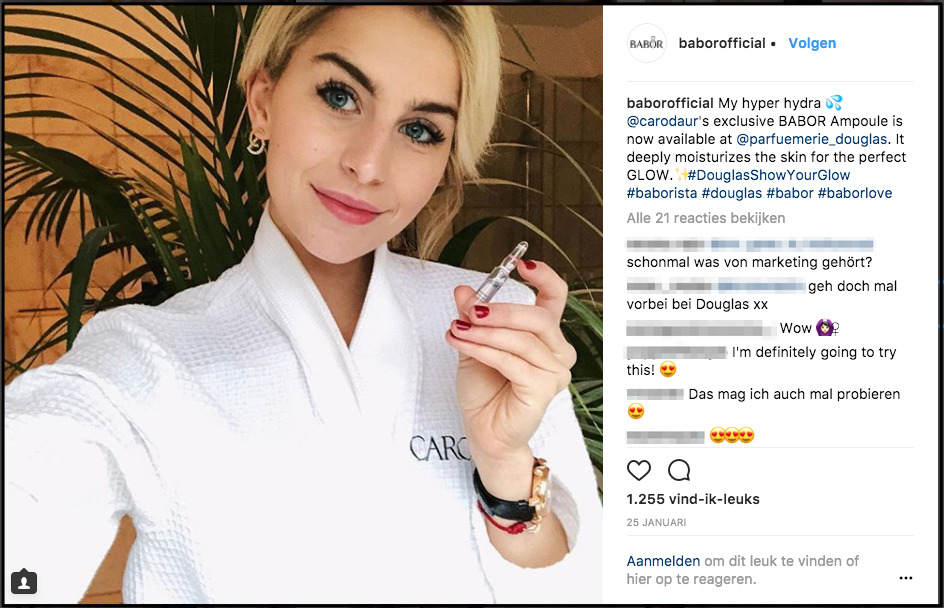 influencer marketing voorbeeld