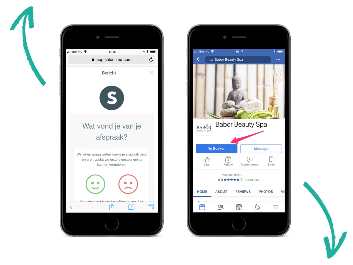 online afspraken en reviews via salonized