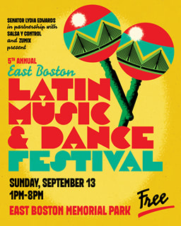 Information flyer for Latin Music & Dance Festival