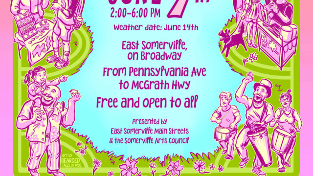 Event flyer with date change announcement