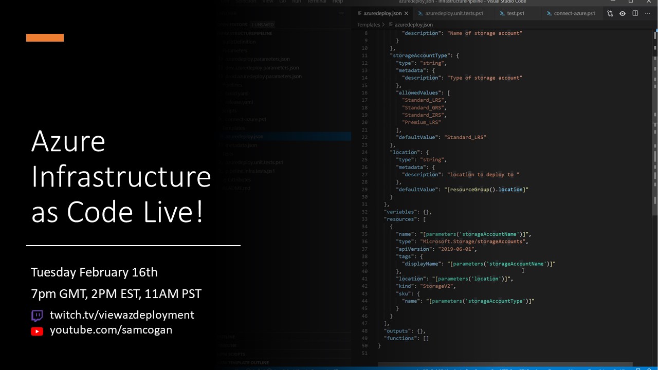 Azure Infrastructure as Code Live!