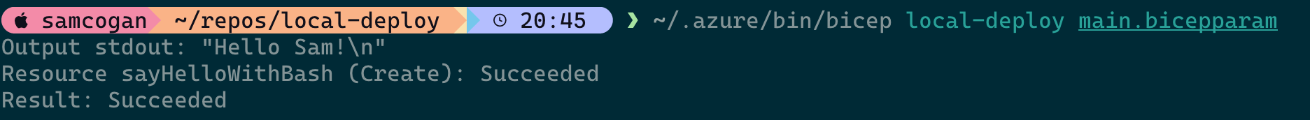 Bicep Local Deploy