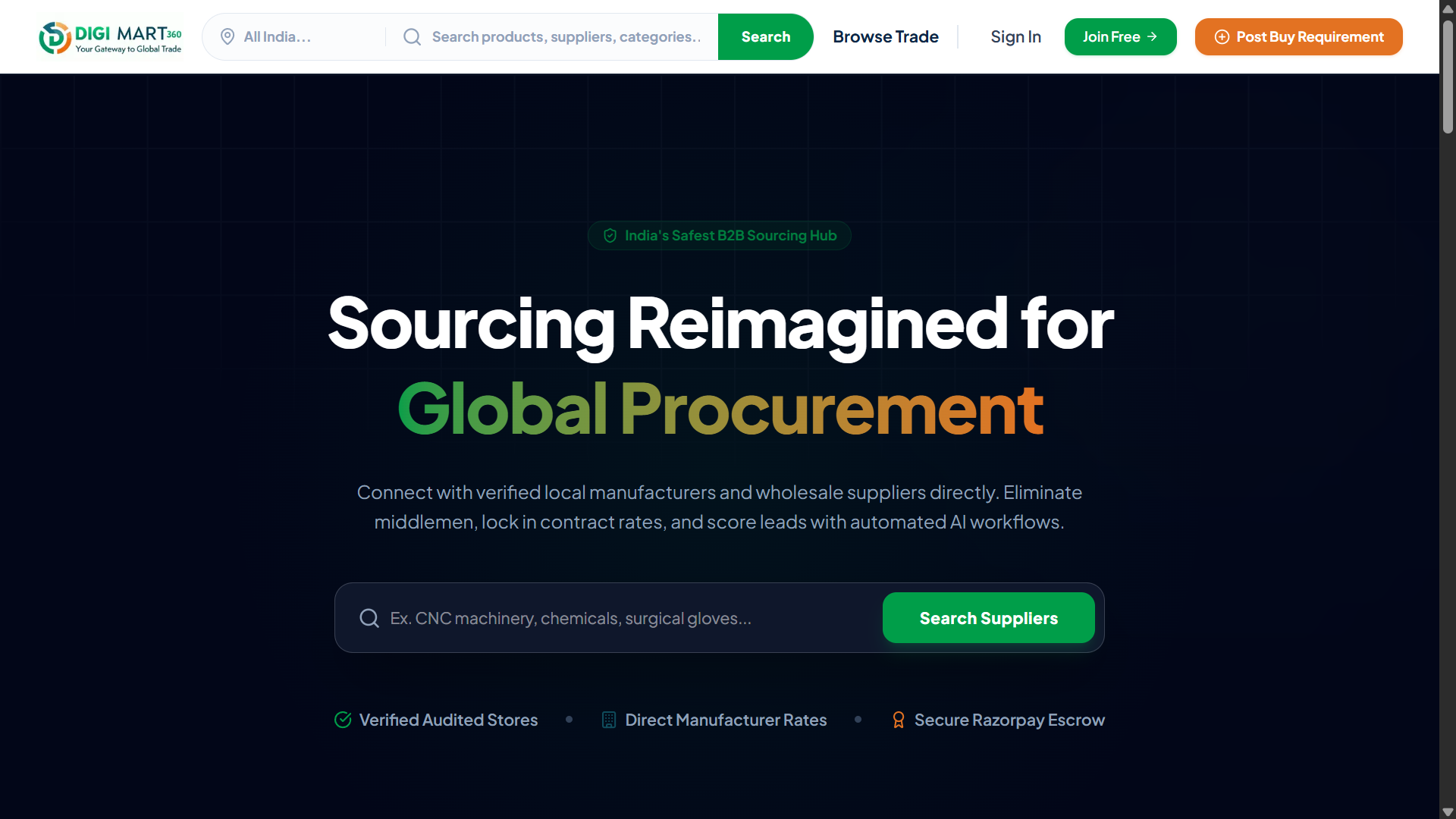 DigiMart 360 – B2B Marketplace & Supplier Platform