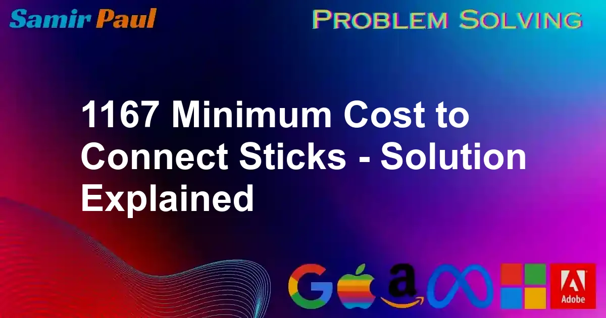 1167 Minimum Cost to Connect Sticks