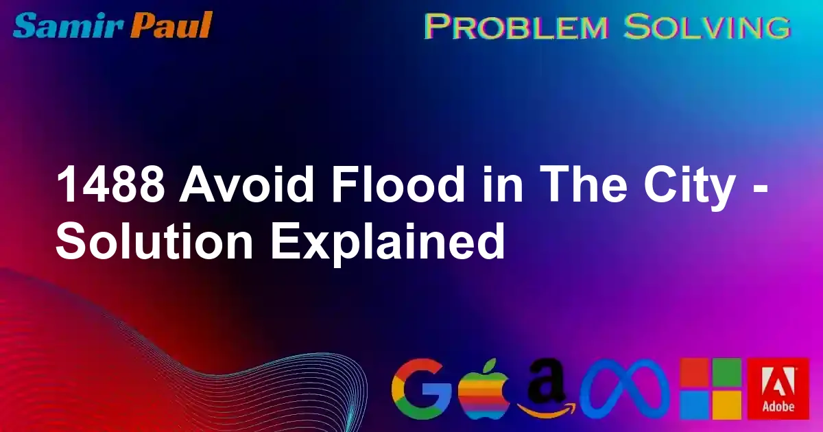 1488 Avoid Flood in The City