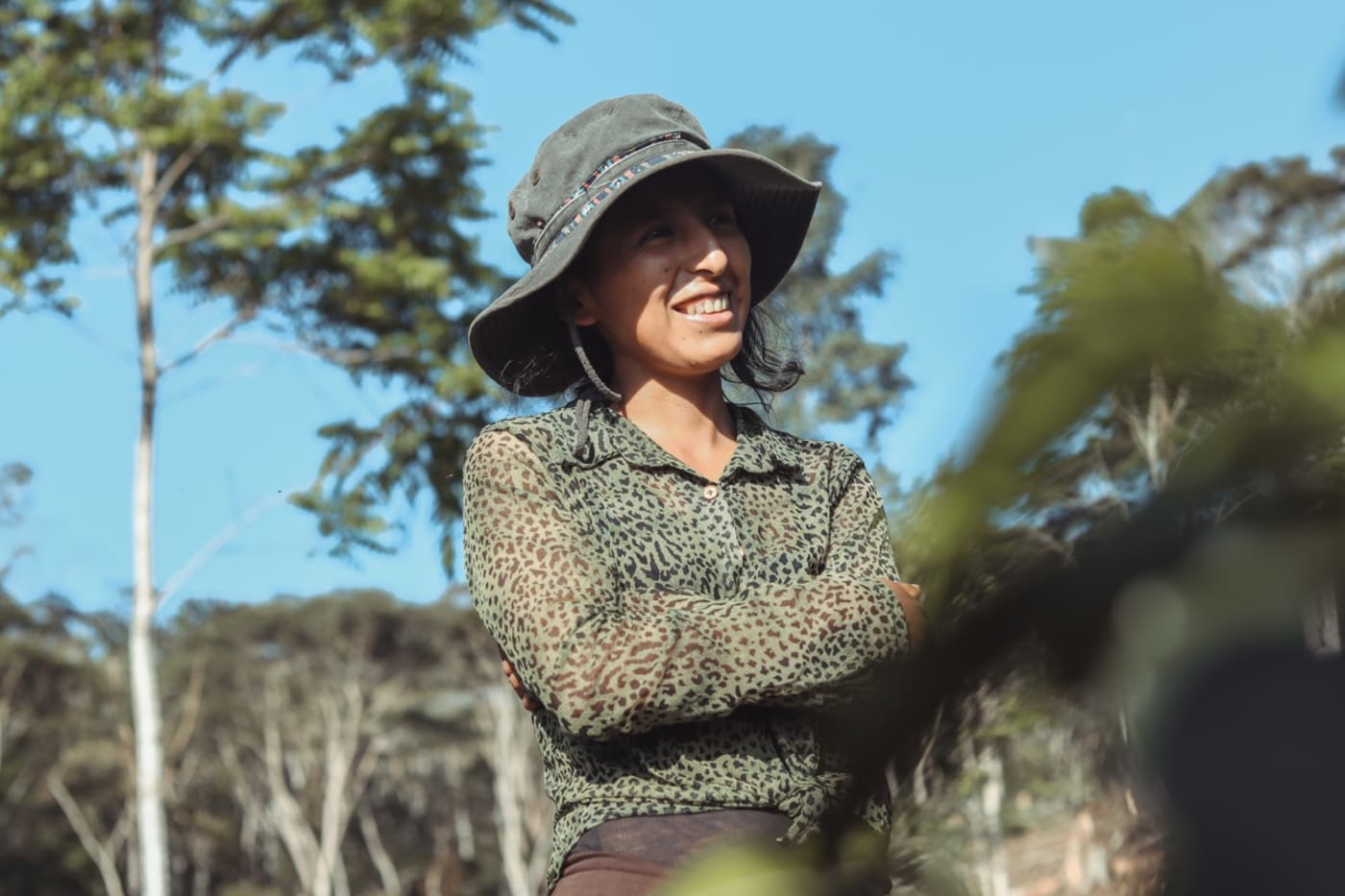 A portrait of Roxana in the farm.