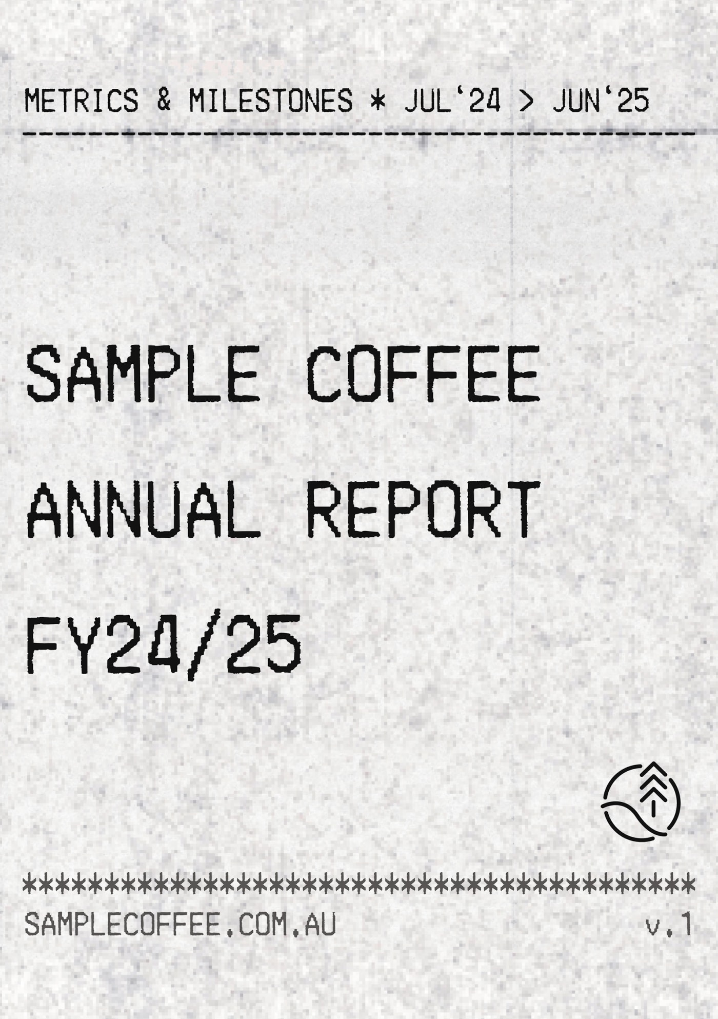 Cover of the year above&rsquo;s annual report.