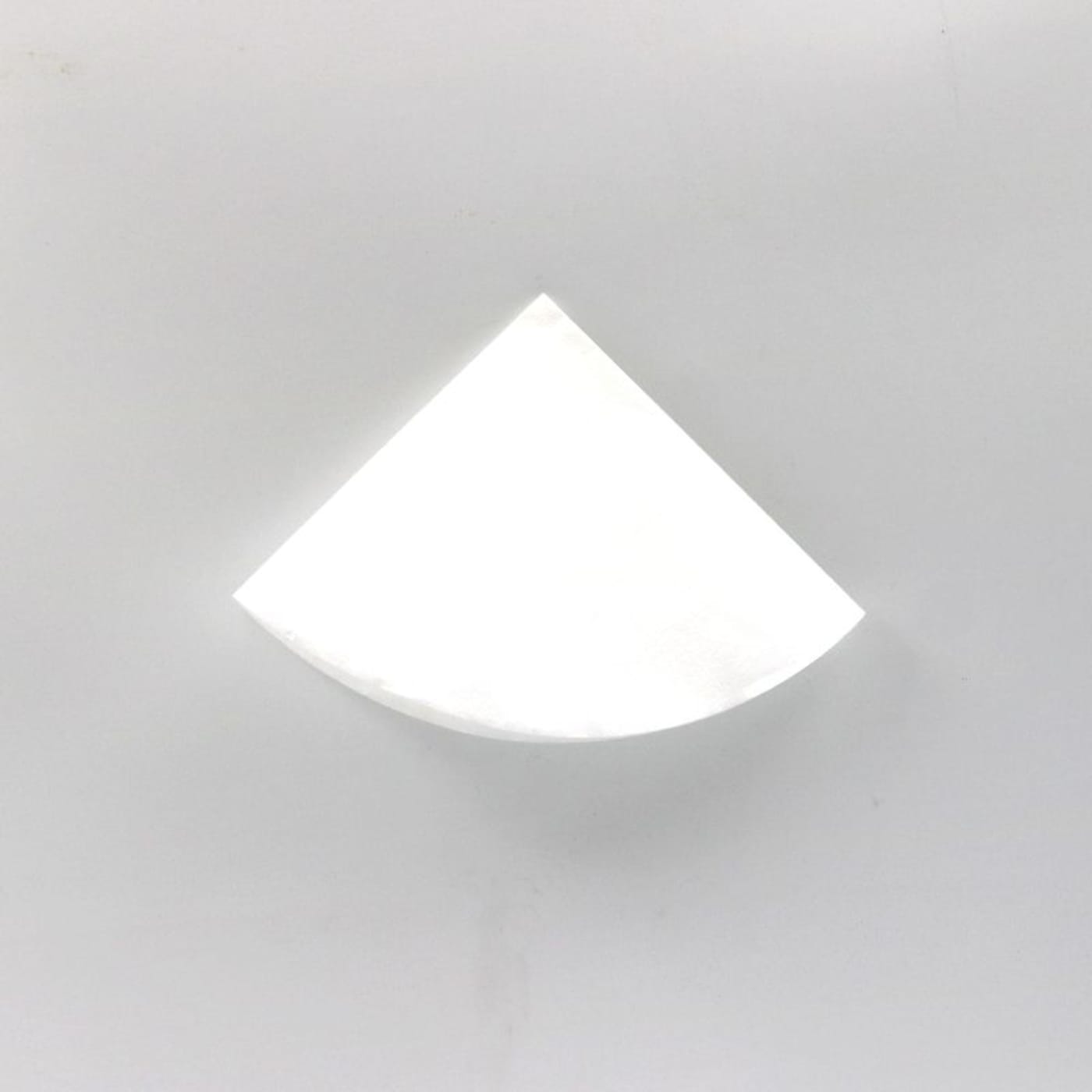 A Bruer cone filter, folded.