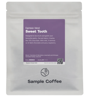 Sweet Tooth espresso blend bag