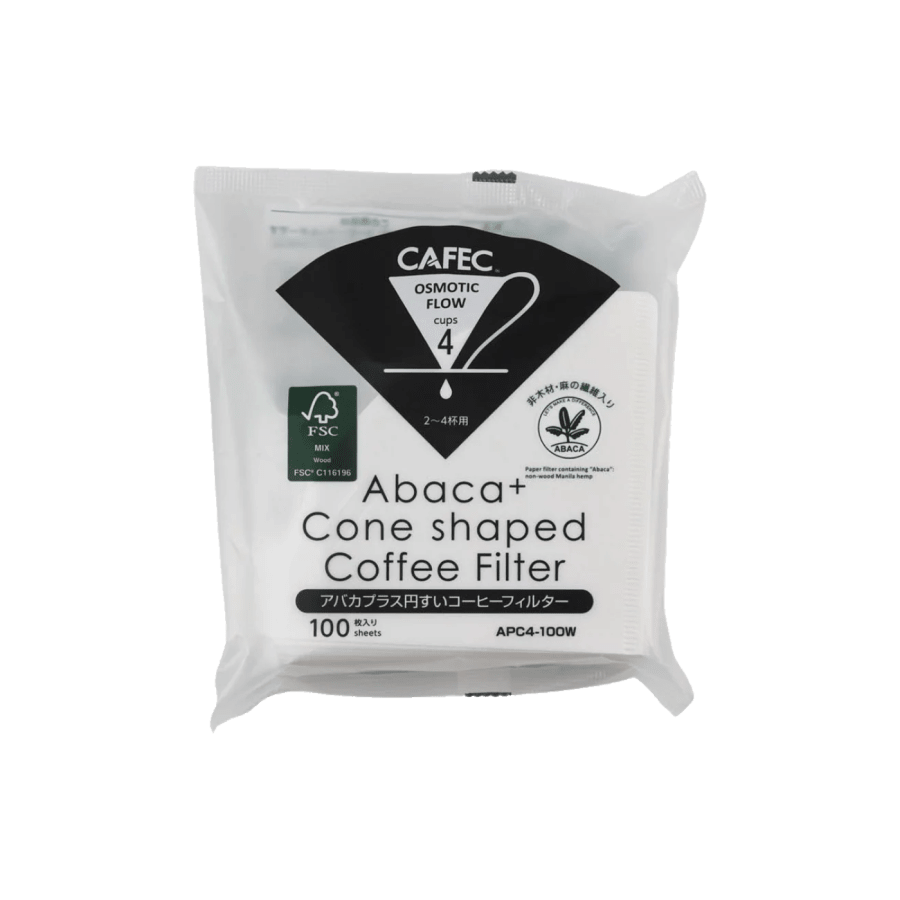 Photo of Cafec Abaca PLUS paper filter – Cone 2-4 (100 pack)
