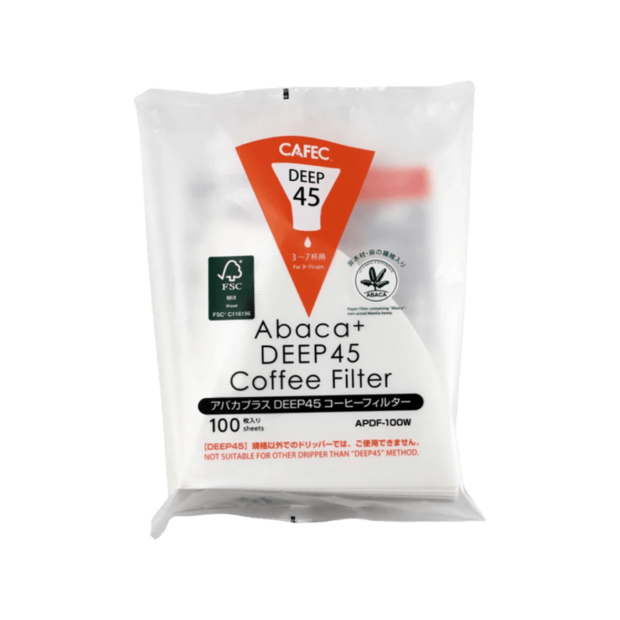 Photo of Cafec Abaca PLUS paper filter – DEEP 45 (100 pack)