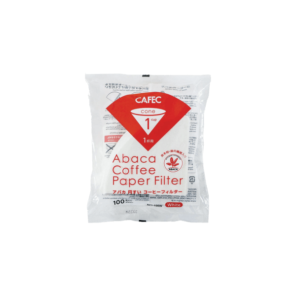 Photo of Cafec Abaca paper filter – Cone 1 cup (100 pack)