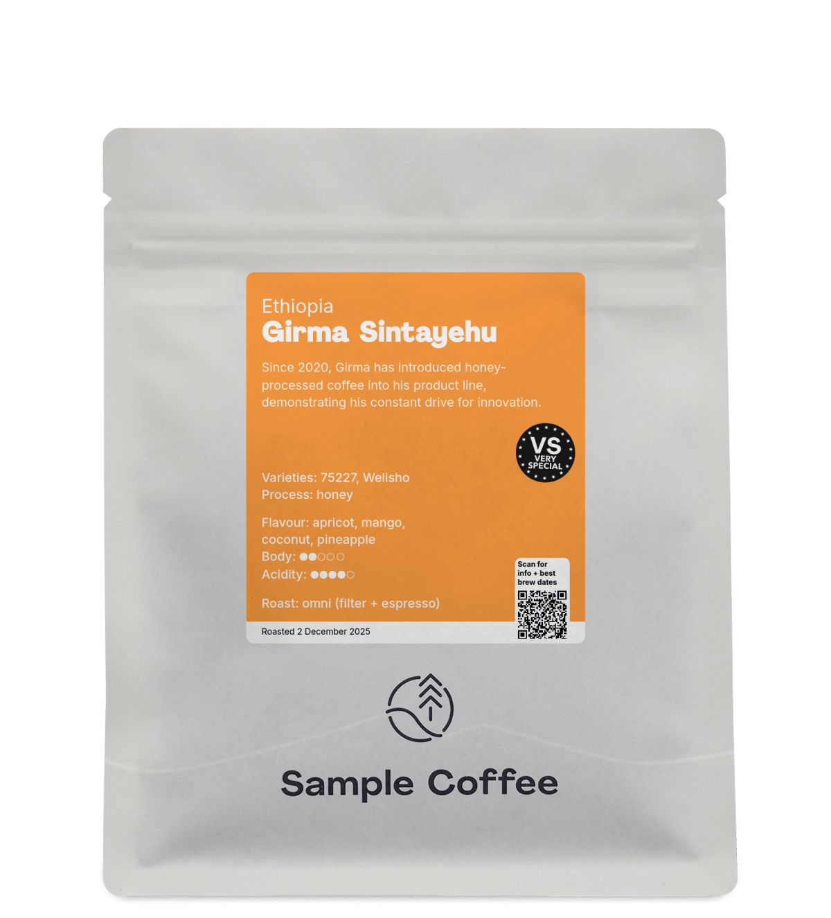 Photo of a bag of Girma Sintayehu