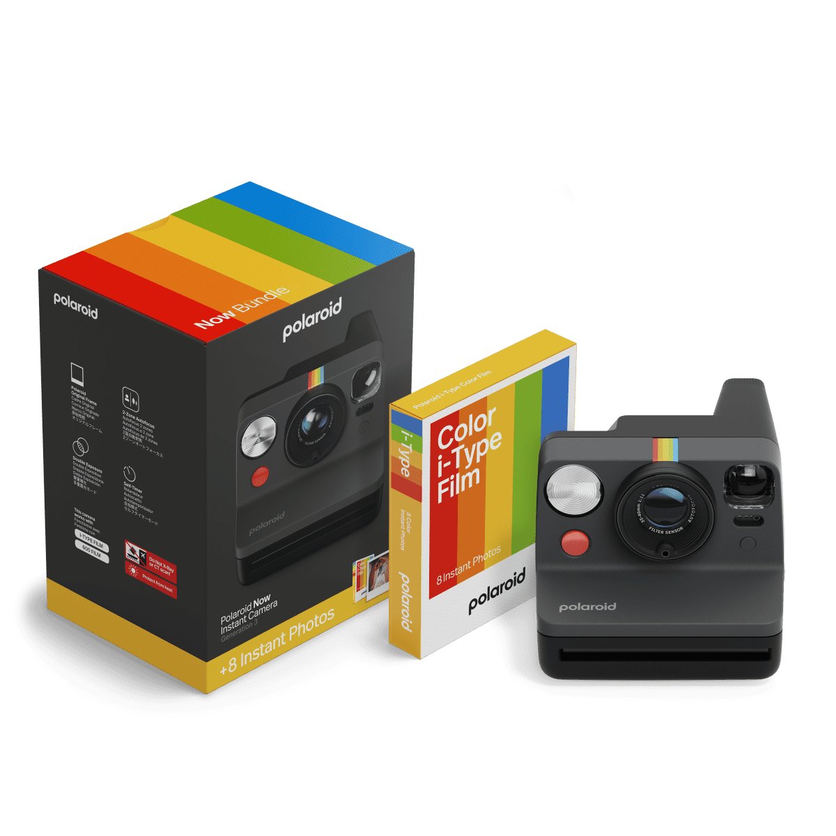 Polaroid Now Generation 3 Black avec film couleur 8 photos