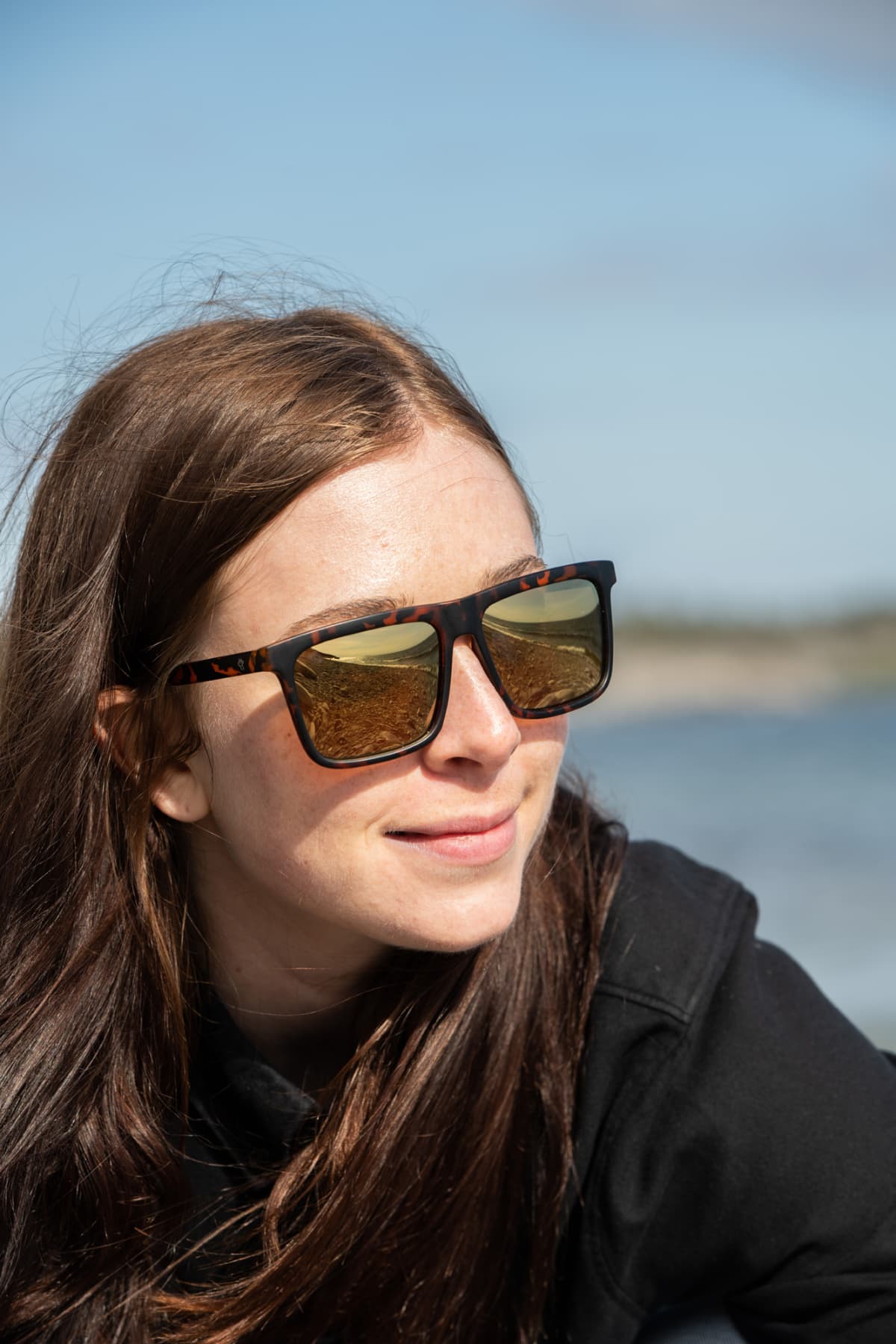 Lunettes de soleil CHPO Bruce, monture oversize en plastique recyclé