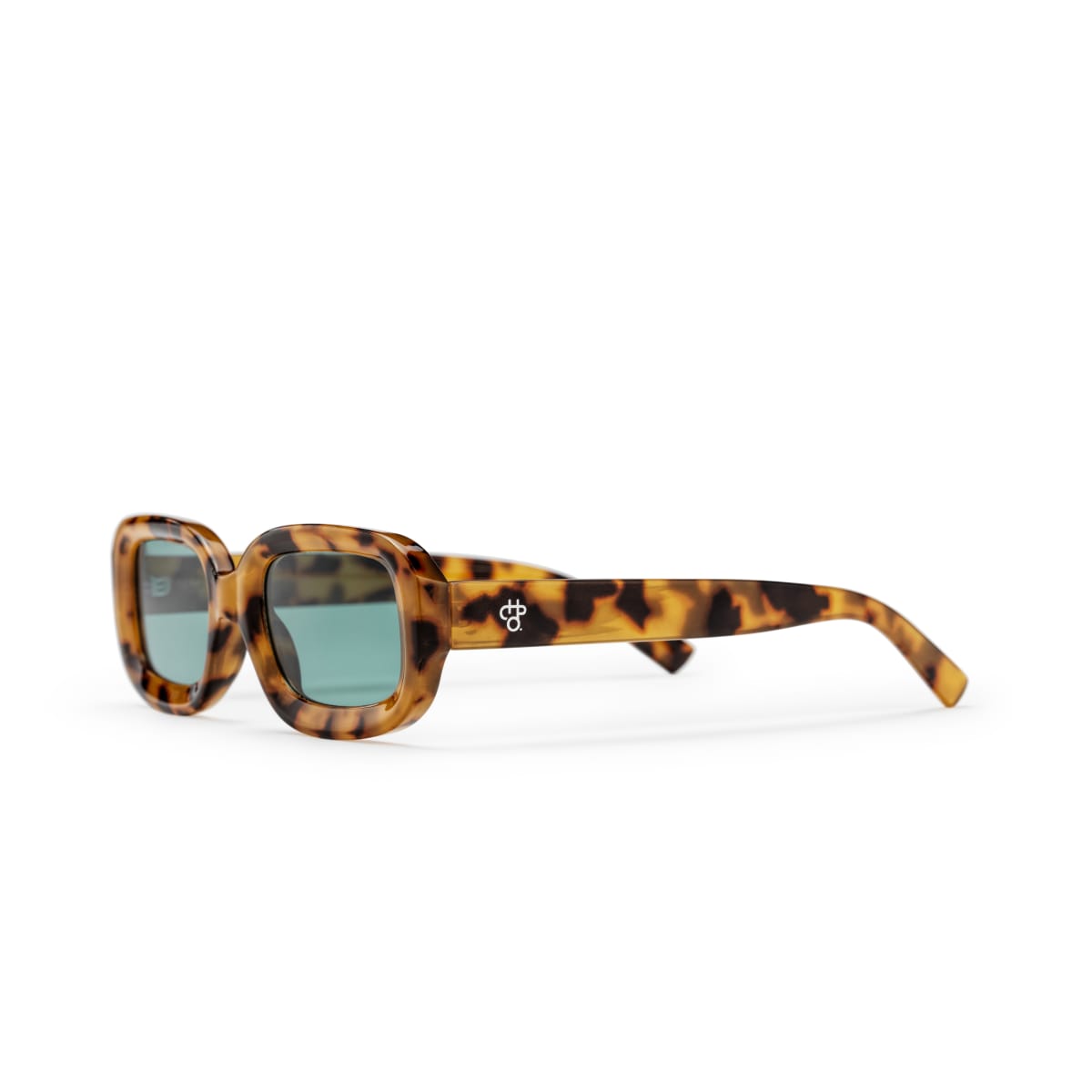 Lunettes de soleil CHPO Havana, monture en plastique recyclé, vue de face