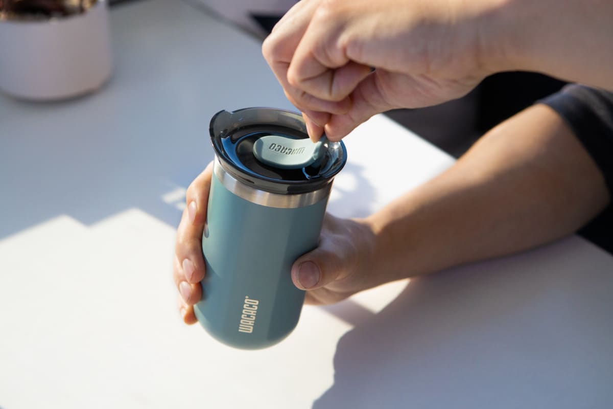 Mug isotherme Wacaco Octaroma en acier inoxydable avec couvercle étanche