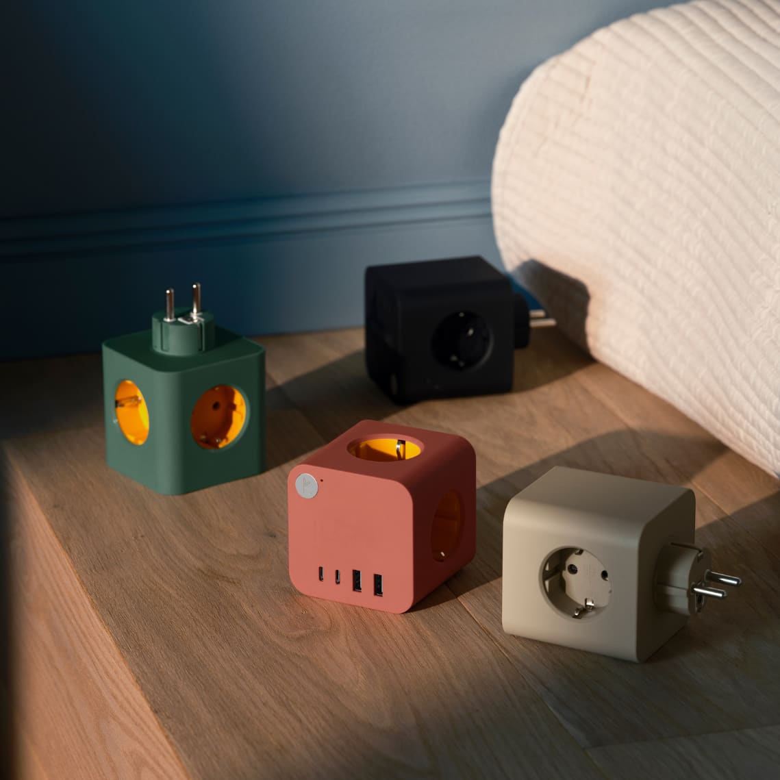 Multiprise Kreafunk Ampie avec 3 prises EU, 2 ports USB-A et 2 ports USB-C