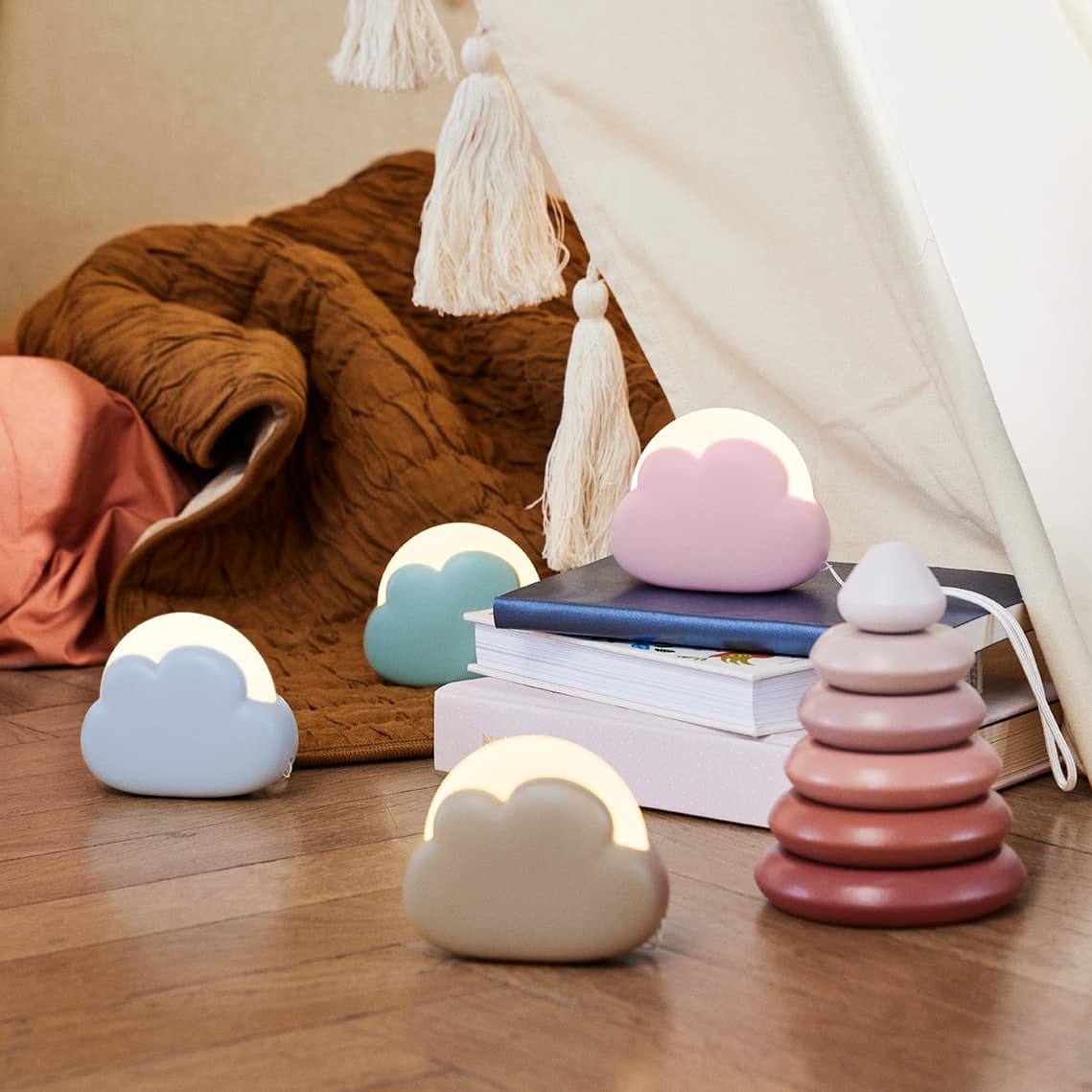 Veilleuse LED Kreafunk Cloudy pour enfant, en forme de nuage