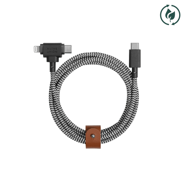 Native union Belt Cable Duo Zebra